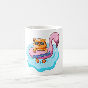 Katzenschwimmbad Sommervillen Katzenliebhaber Kaffeetasse