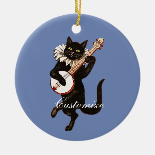 Katzenspiel Banjo Thunder_Cove Keramik Ornament (Vorne)
