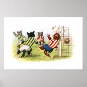 Katzenspiel Fußball Poster
