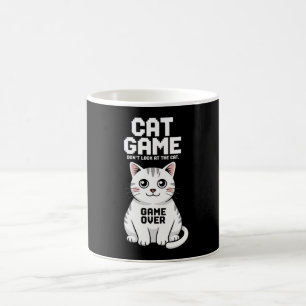 Katzenspiel Schauen Sie sich die Katze nicht über  Kaffeetasse