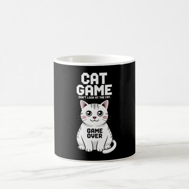 Katzenspiel Schauen Sie sich die Katze nicht über  Kaffeetasse (Mittel)