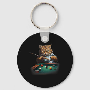 Katzenspielbecken Billard Coole Funny Cats Männer  Schlüsselanhänger