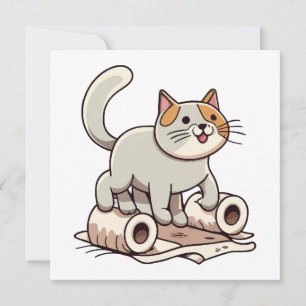 Katzenspielen mit Toilettenpapier