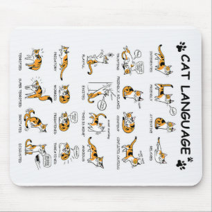 Katzensprache, lustiges Katzen Kitten, Liebe Katze Mousepad