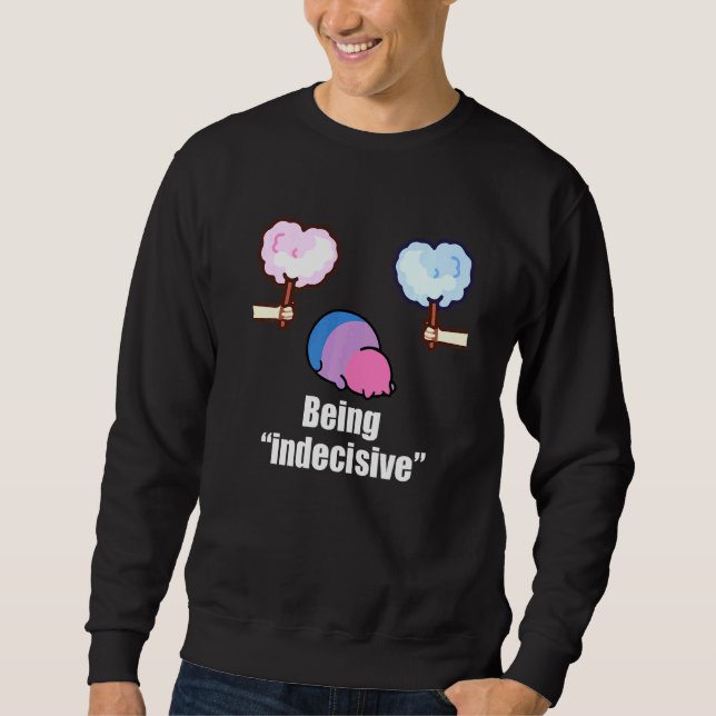 Katzenstack Bisexueller Stolz Niedlicher Bi-Flagge Sweatshirt (Vorderseite)