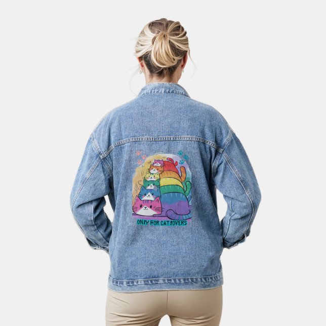 Katzenstapel Jeansjacke (Modell)