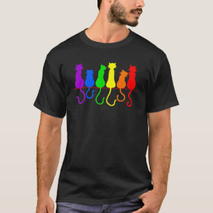 Katzenstapel Regenbogen Schwulenstolz  Lgbt Tier H T-Shirt