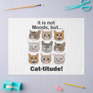 Katzenstimmung Katzen Laune Katzenliebhaber Seidenpapier