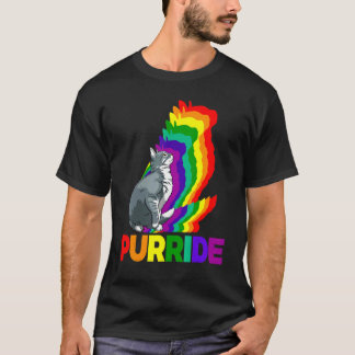 Katzenstolz Purride Katzen Regenbogenfarbe Katze K T-Shirt