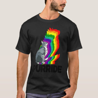 Katzenstolz Purride Katzen Regenbogenfarbe Katze K T-Shirt