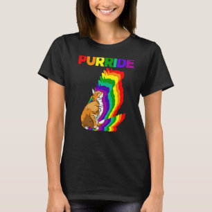Katzenstolz Purride Katzen Regenbogenfarbe Katze T-Shirt