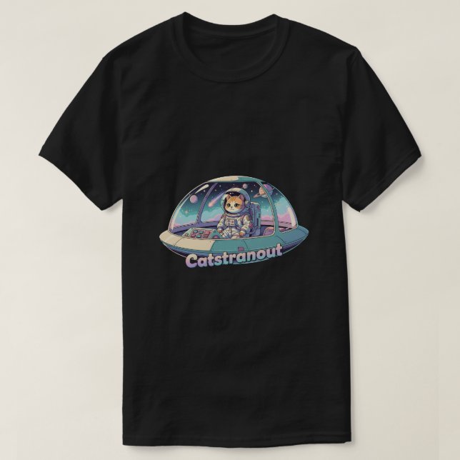 Katzenstranaut T-Shirt (Design vorne)
