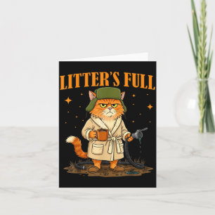 Katzenstreu ist voll lustiges Weihnachtsdesign für Karte