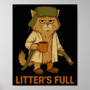 Katzenstreu voll lustige Katzenliebhaber Weihnacht Poster