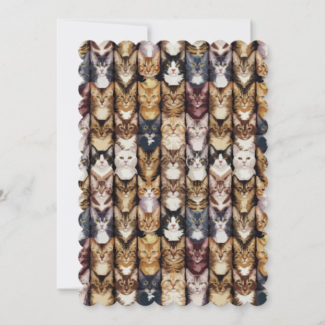 Katzenstruktur Einladung (Vorderseite)