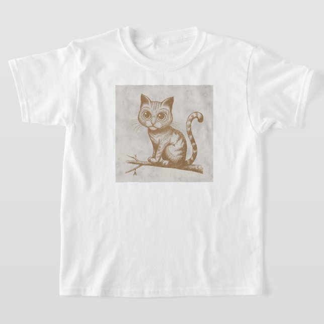 Katzenstruktur IN Retro 90 Designs T-Shirt (Ablage )