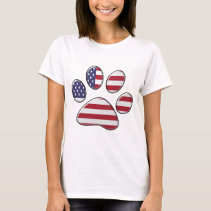 Katzentatze drucken uns flag.png T-Shirt