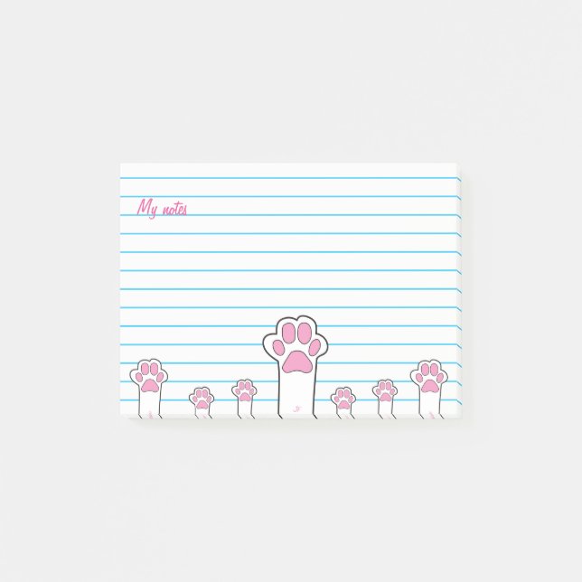 Katzentatzen Post-it Klebezettel (Vorderseite)