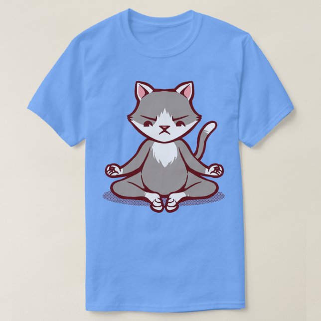 Katzentiere Meditation Zen-Buddhismus von Tobe Fon T-Shirt (Design vorne)