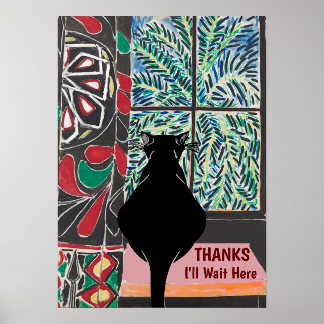 Katzenunterfenster nach dem Matisse-Poster Poster (Vorne)