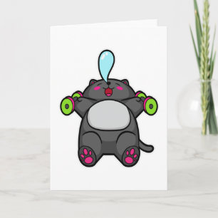 Katzenunterricht am Brustkorb mit Dumbells Karte