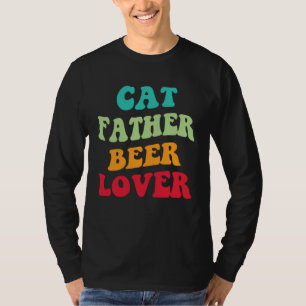 Katzenvater Bier Kätzchen Papa Bier Liebe Katzenp T-Shirt