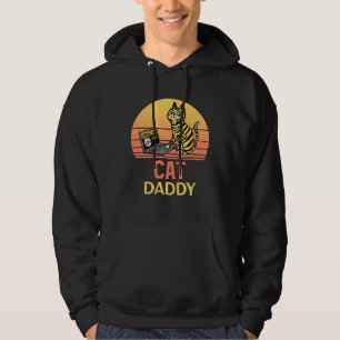 Katzenvater Ca Vintage Achtziger Stil Cat Daddy 4 Hoodie
