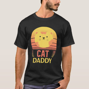 Katzenvater  Cat Daddy Vintage Achtziger Stil Katz T-Shirt