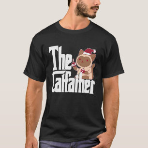 Katzenvater Der Katzenpate Weihnachten Katzen Vate T-Shirt
