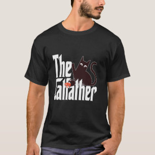 Katzenvater The Catfather Schwarzer Kaffee Katzenv T-Shirt
