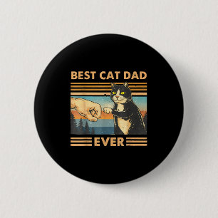 Katzenvater Vintage-Katze Faustschlag lustiger Kat Button