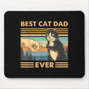 Katzenvater Vintage-Katze Faustschlag lustiger Kat Mousepad