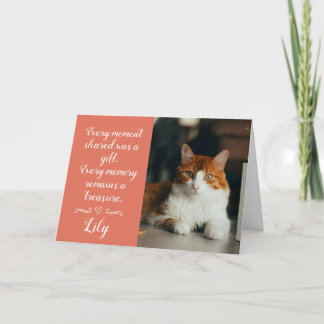 Katzenverlust Mitleidskarten Foto & Name des Haust Karte