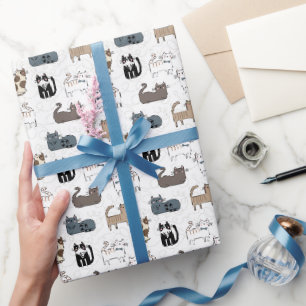 Katzenverpackungspapier, Katzen-Geschenkverpackung Geschenkpapier