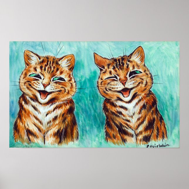 Katzenversöhnung, Louis Wain Poster (Vorne)