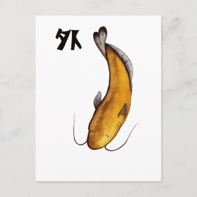 Katzenvogel Postkarte (Vorderseite)