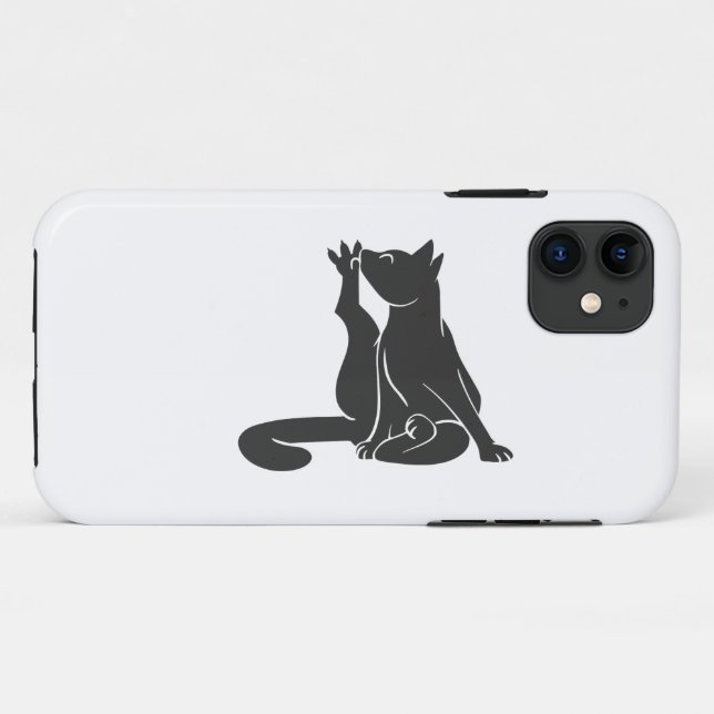 Katzenwaschen - Farbe wählen Case-Mate iPhone Hülle (Rückseite (Horizontal))