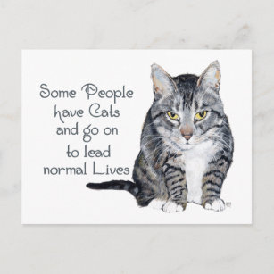 Katzenweisheit - Manche Menschen haben Katzen Postkarte
