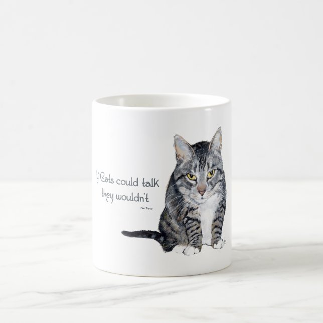 Katzenweisheit - wenn Katzen reden könnten, würden Kaffeetasse (Mittel)