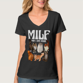Katzenwelpen-Rettungskatze MILF Mann I Liebe Felin T-Shirt