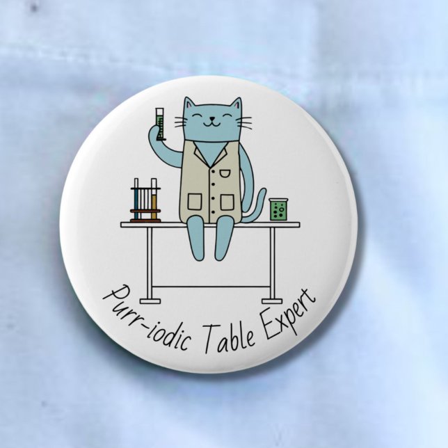 Katzenwissenschaftler, Chemiekatzen, Wissenschaftl Button (Von Creator hochgeladen)