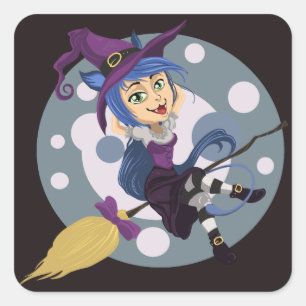 Katzenwitterkleber Quadratischer Aufkleber