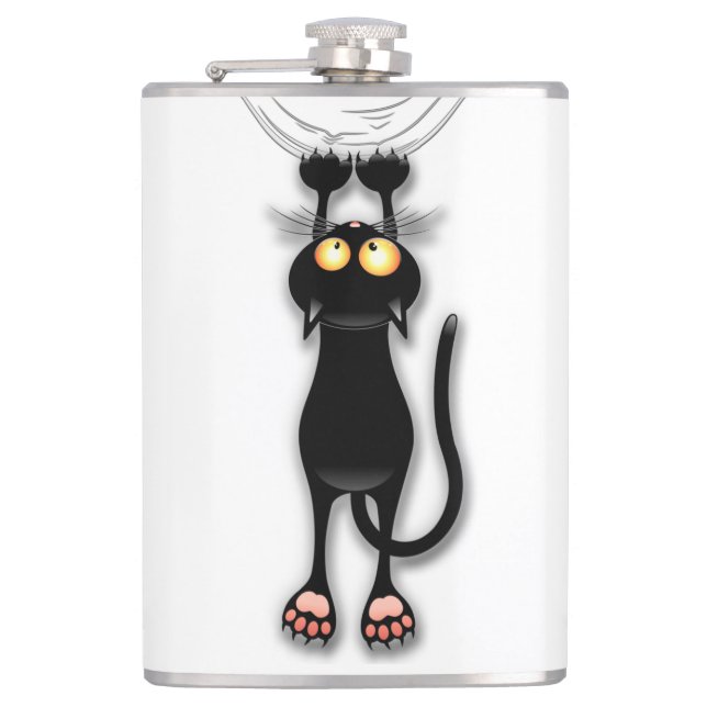 Katzenwitterungsstoff Flachmann (Vorderseite)