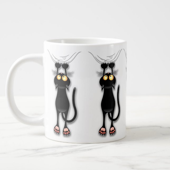 Katzenwitterungsstoff Jumbo-Tasse (Links)