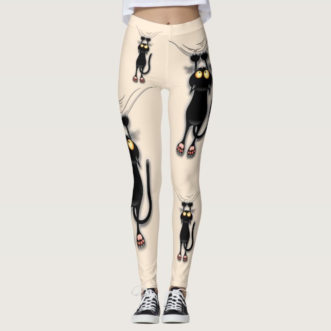 Katzenwitterungsstoff Leggings (Vorderseite)