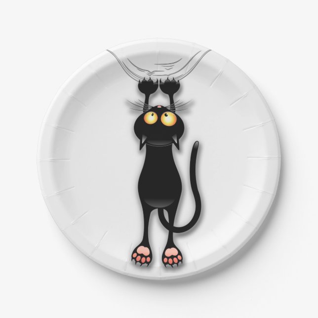 Katzenwitterungsstoff Pappteller (Vorderseite)