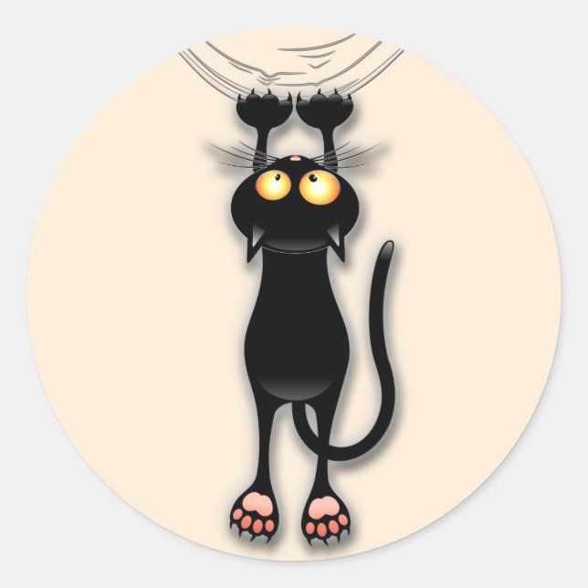 Katzenwitterungsstoff Runder Aufkleber (Vorderseite)