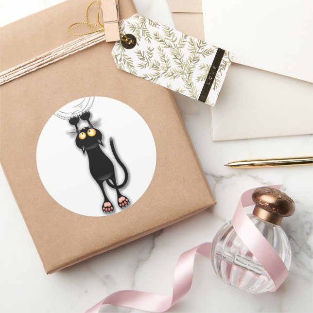 Katzenwitterungsstoff Runder Aufkleber (Schenken)