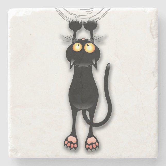 Katzenwitterungsstoff Steinuntersetzer (Vorderseite)