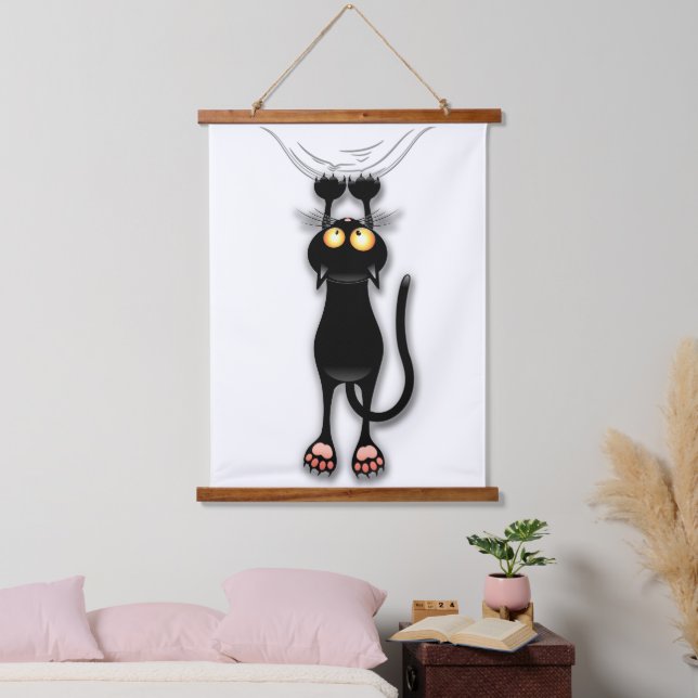 Katzenwitterungsstoff Wandteppich Mit Holzrahmen (Schlafzimmer)